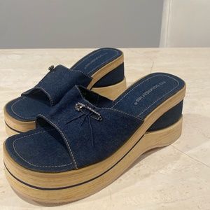 No boundaries denim sandals